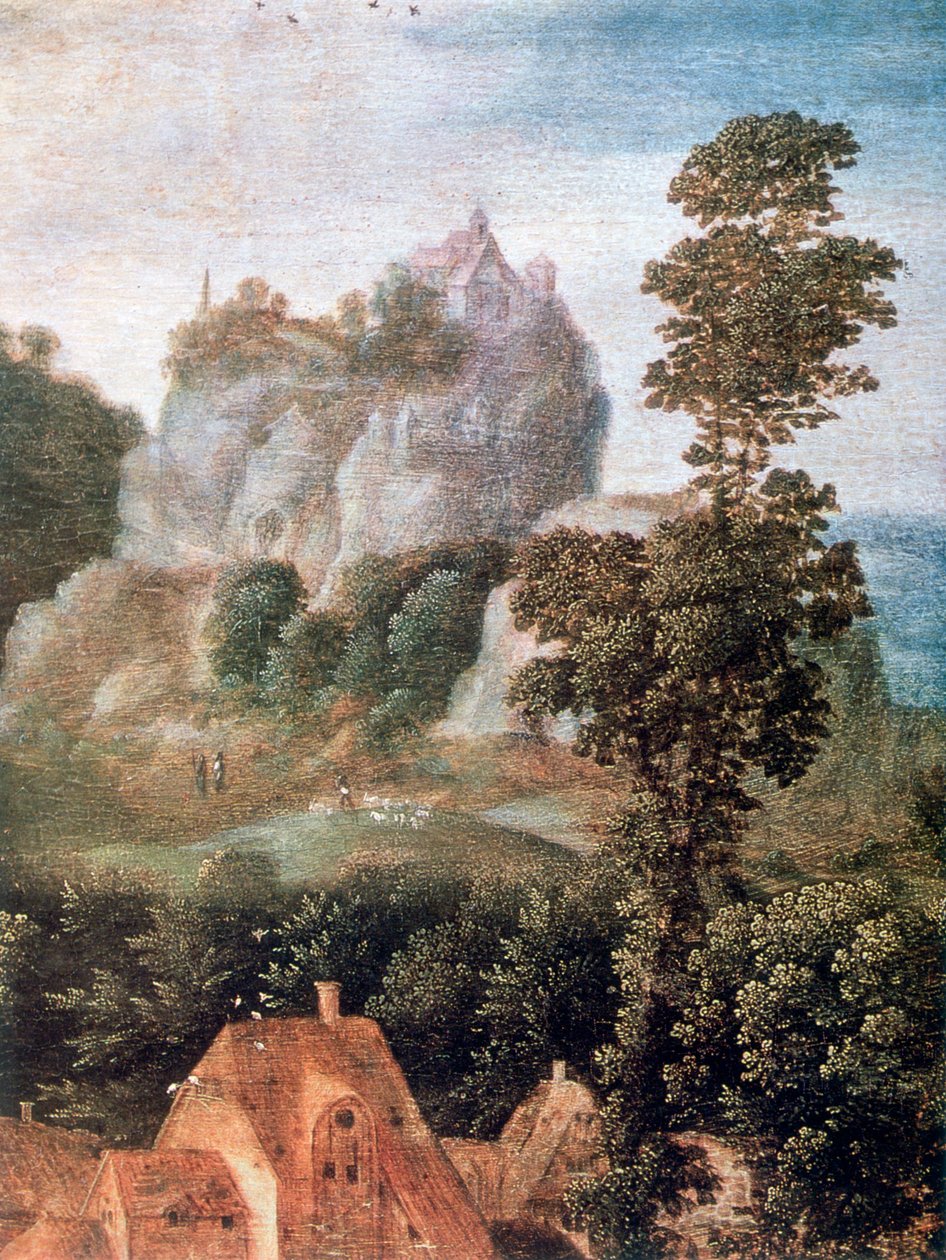 Huida a Egipto (detalle), c1530-1550 de Herri met de Bles