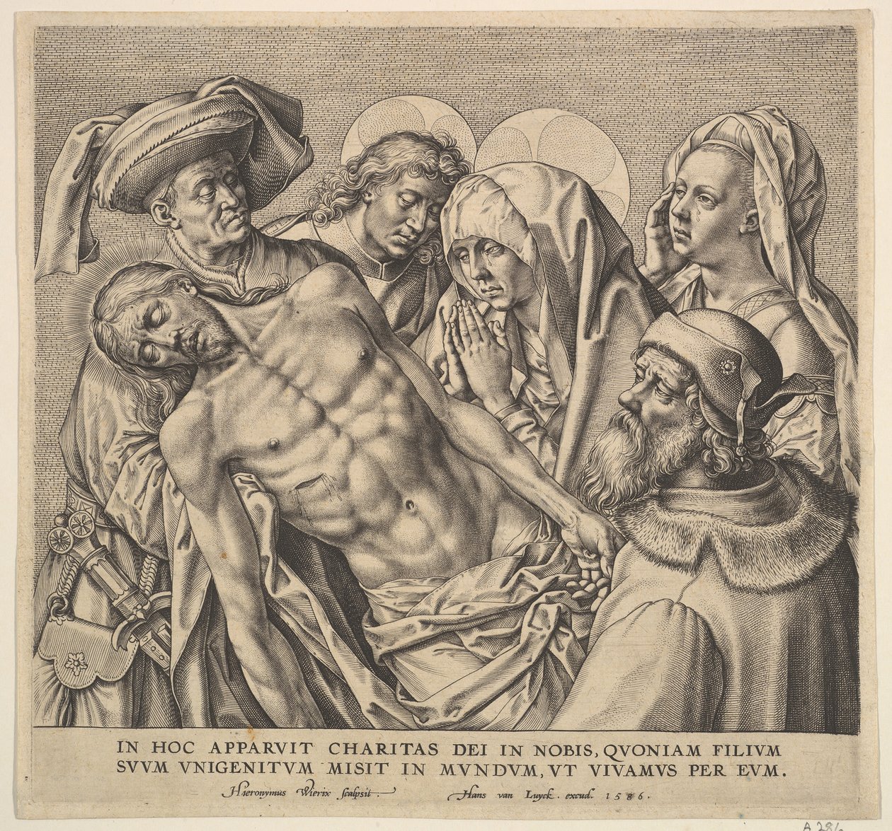 Llevando el Cuerpo de Cristo de Hieronymous Wierix