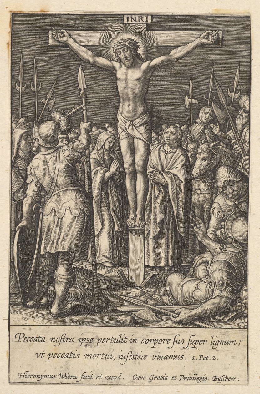 Cristo crucificado de Hieronymous Wierix