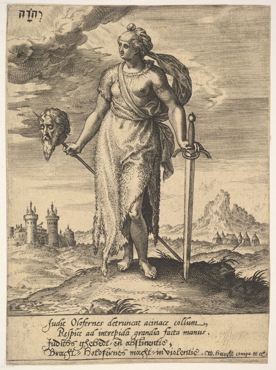 Judith, de Willem van Haecht, Tyrannorum proemia, 1578 de Hieronymous Wierix