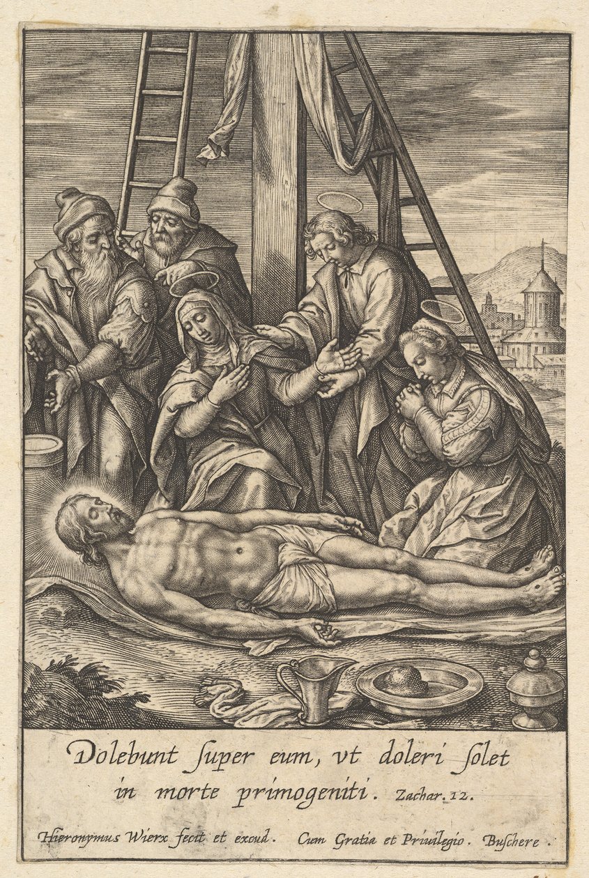 La lamentación, antes de 1619 de Hieronymous Wierix