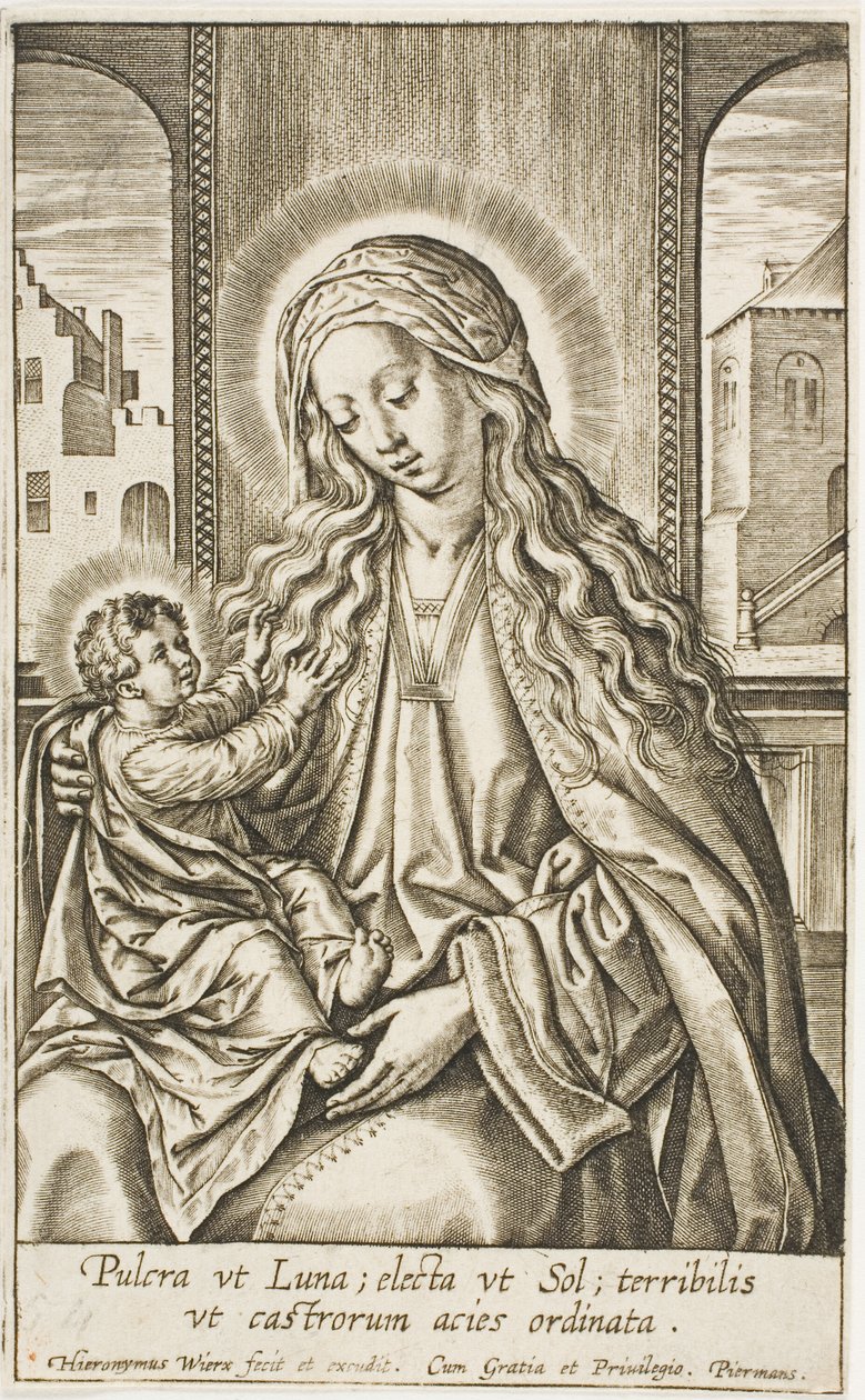 La Virgen y el Niño de Hieronymous Wierix