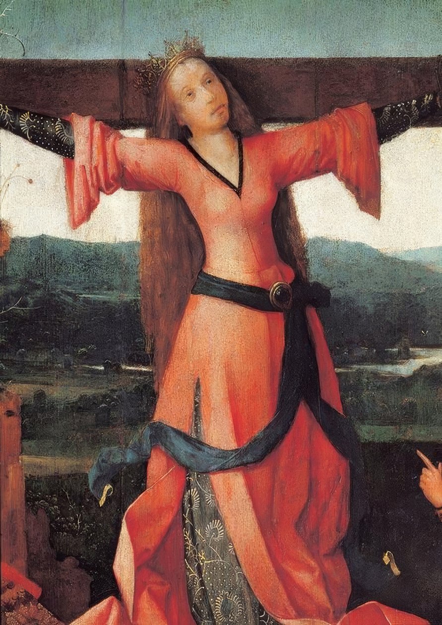 La crucifixión de Santa Julia (o Liberata) de Hieronymus Bosch