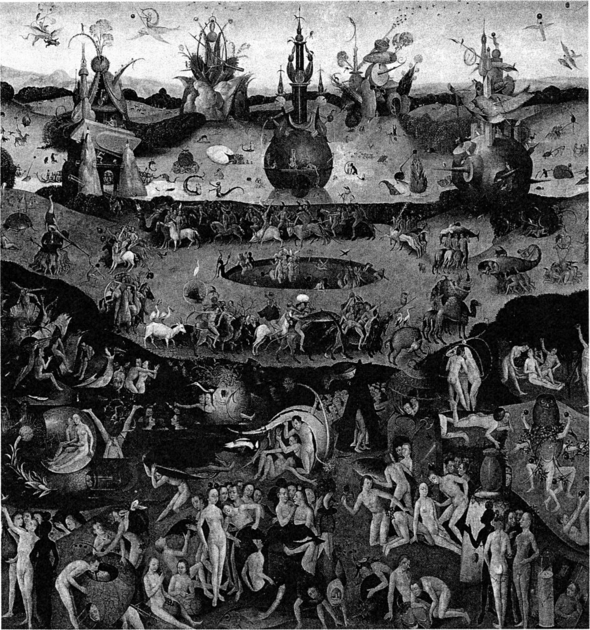 Transferido de panel a lienzo de Hieronymus Bosch
