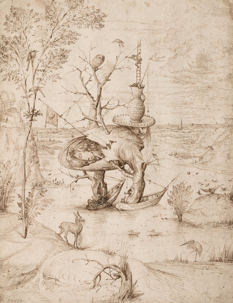 El hombre-árbol, c. 1505 de Hieronymus Bosch