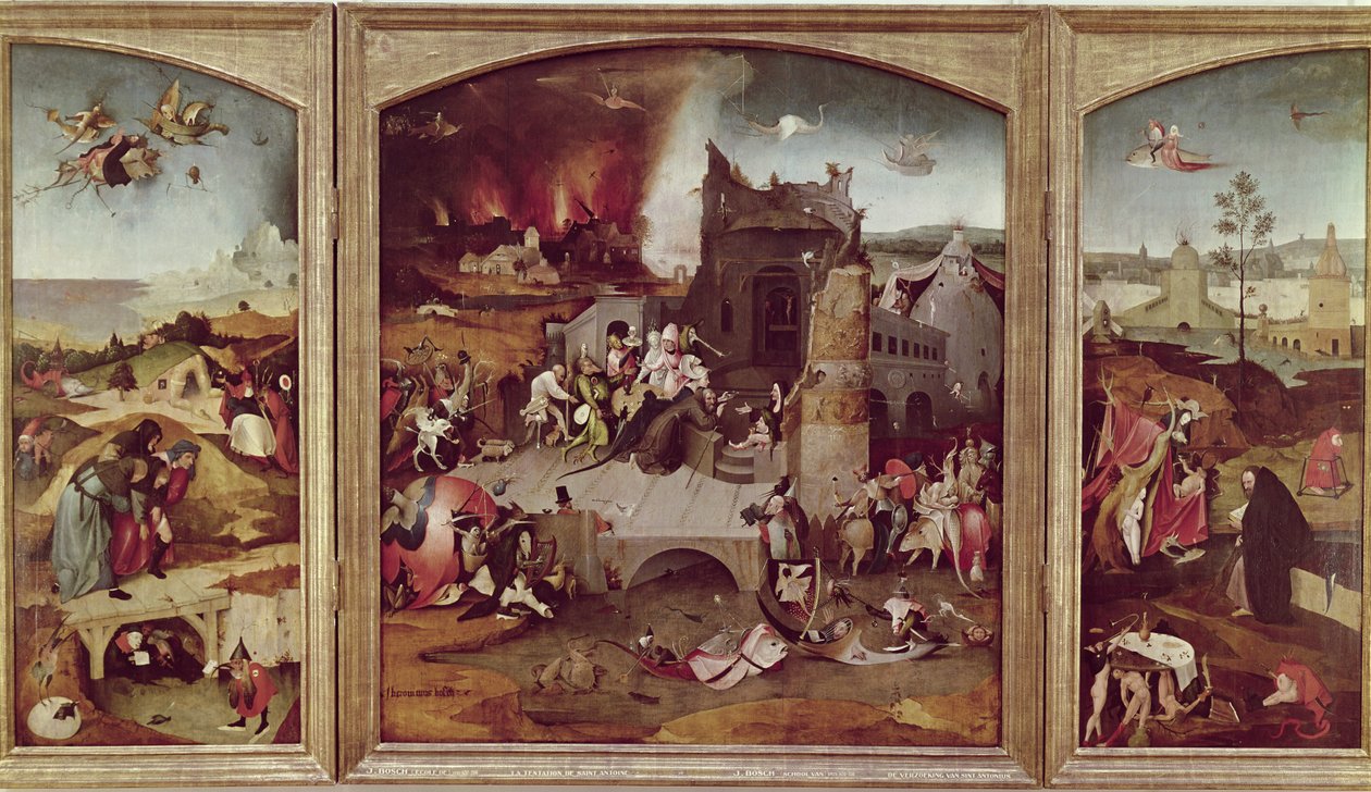 Tríptico de la tentación de San Antonio de Hieronymus Bosch