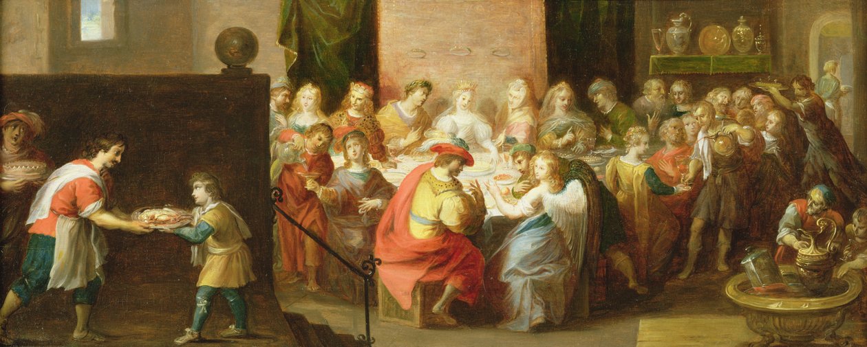 El banquete de bodas en Caná de Hieronymus II Francken