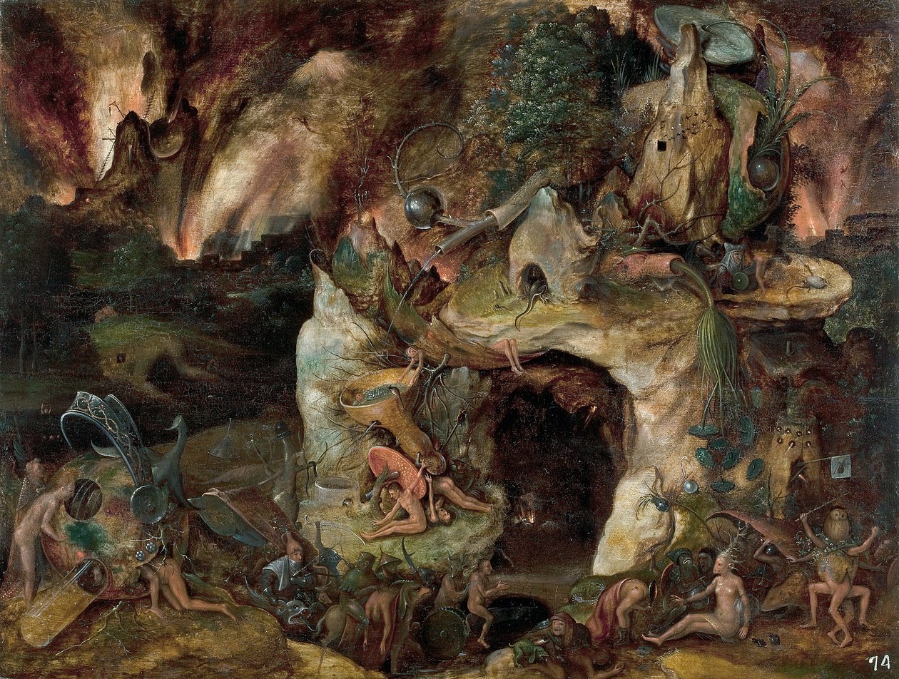 Paisaje del infierno de Hieronymus (school of) Bosch