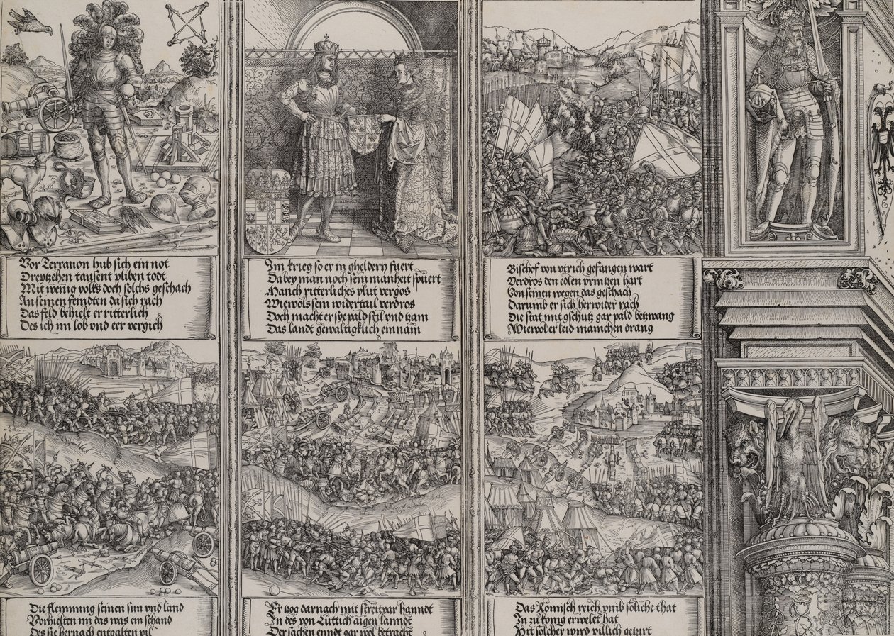 El Compromiso de María de Borgoña, Joven Maximiliano, La Lucha por la Sucesión de Borgoña de Hieronymus Andreae