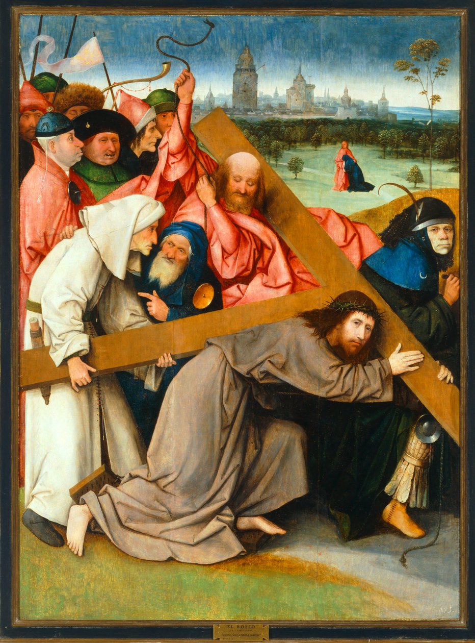 Carrying the Cross ... (óleo sobre madera) de Hieronymus Bosch