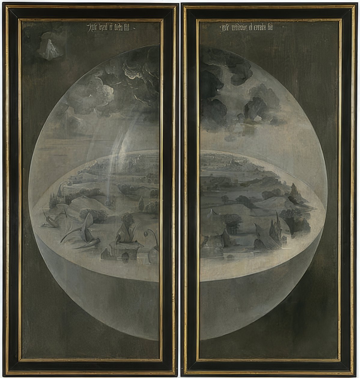 El jardín de las delicias. Tríptico, reverso: La creación de Hieronymus Bosch