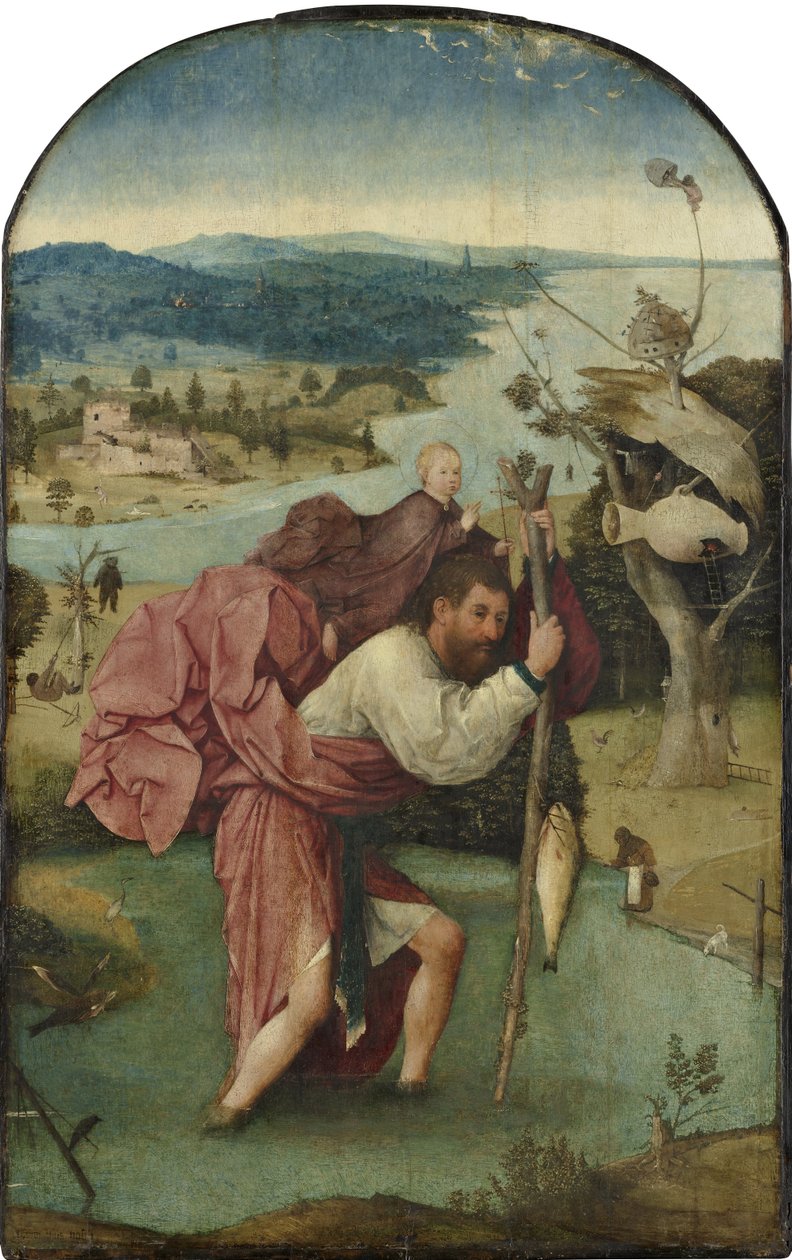 Holandés: San Cristóbal con el Niño Jesús San Cristóbal con el Niño Jesús de Hieronymus Bosch