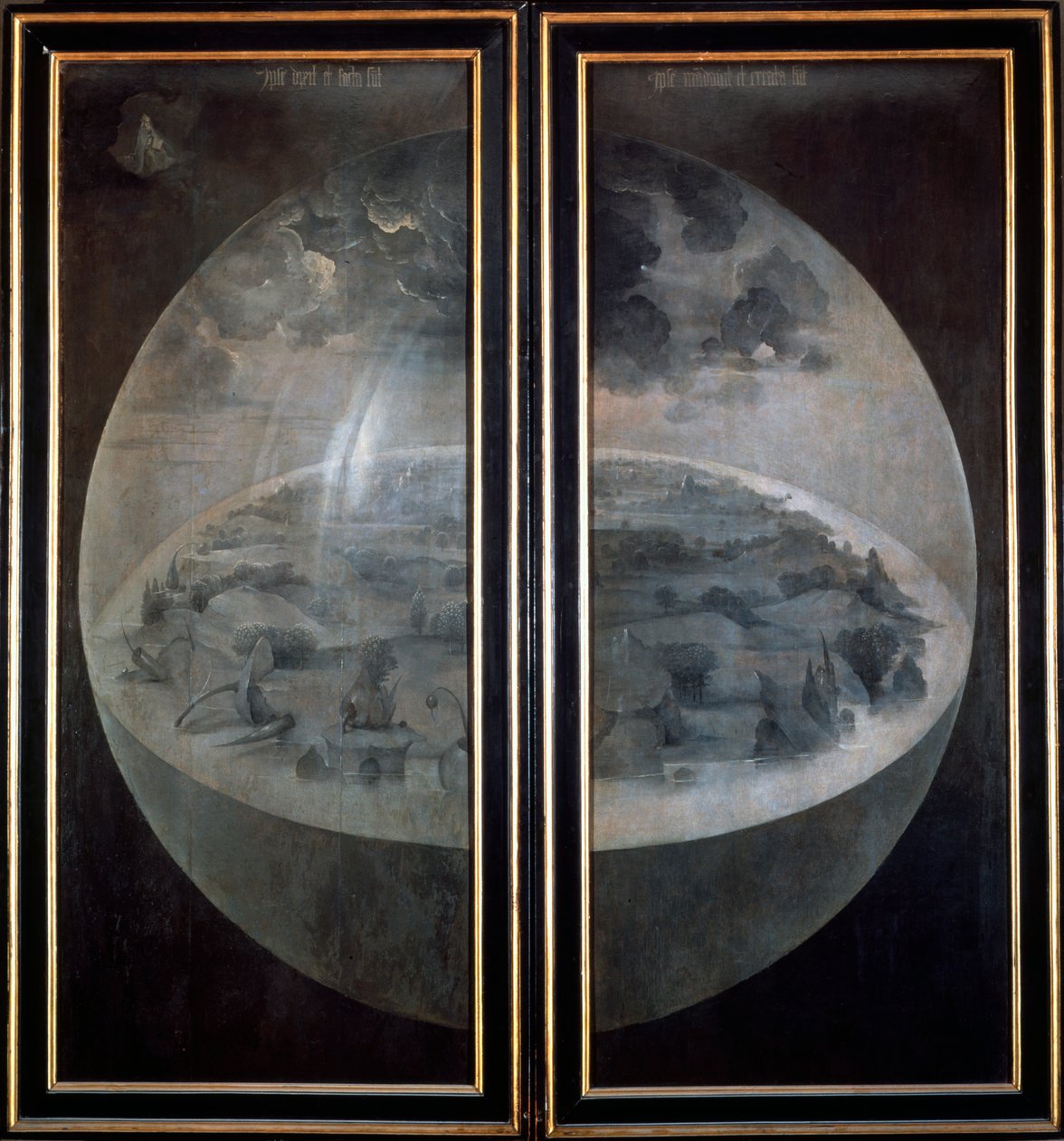 La Creación del Mundo, puertas cerradas del tríptico El Jardín de las Delicias, c1500 de Hieronymus Bosch