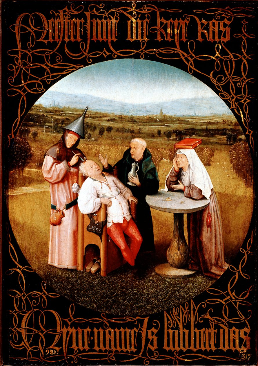 La extracción de la piedra de la locura de Hieronymus Bosch