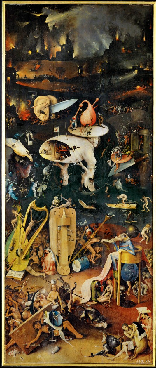 El jardín de las delicias, tríptico, panel derecho ... (pintura sobre madera) de Hieronymus Bosch