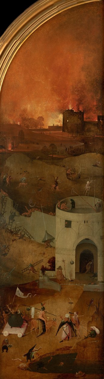 El Juicio Final Tríptico, panel derecho, ca. 1490-1510 de Hieronymus Bosch