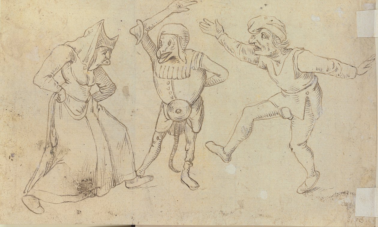 Tres figuras danzantes de Hieronymus Bosch
