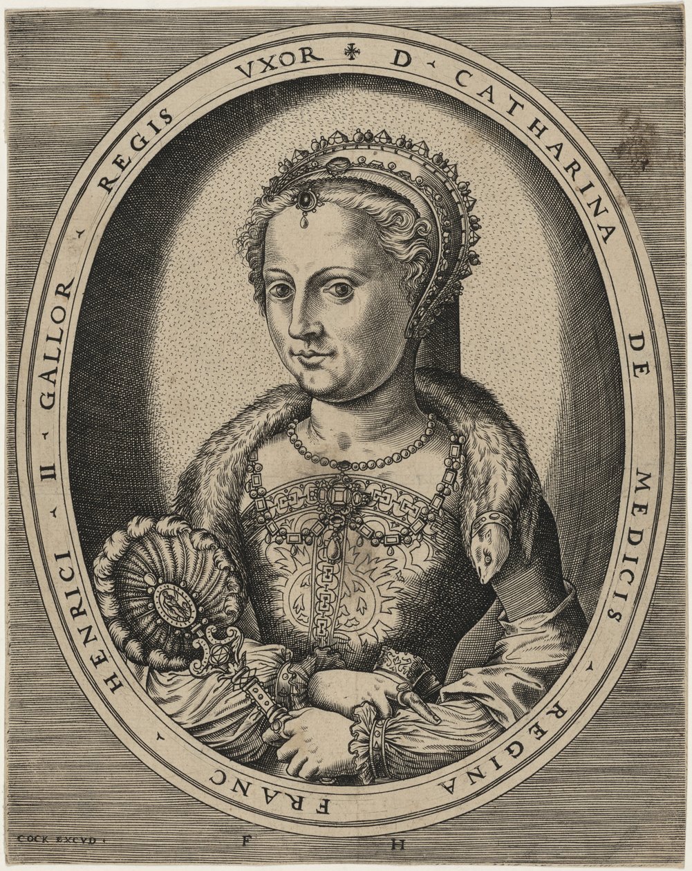 Catalina de Médici, esposa de Enrique II de Francia de Hieronymus Cock