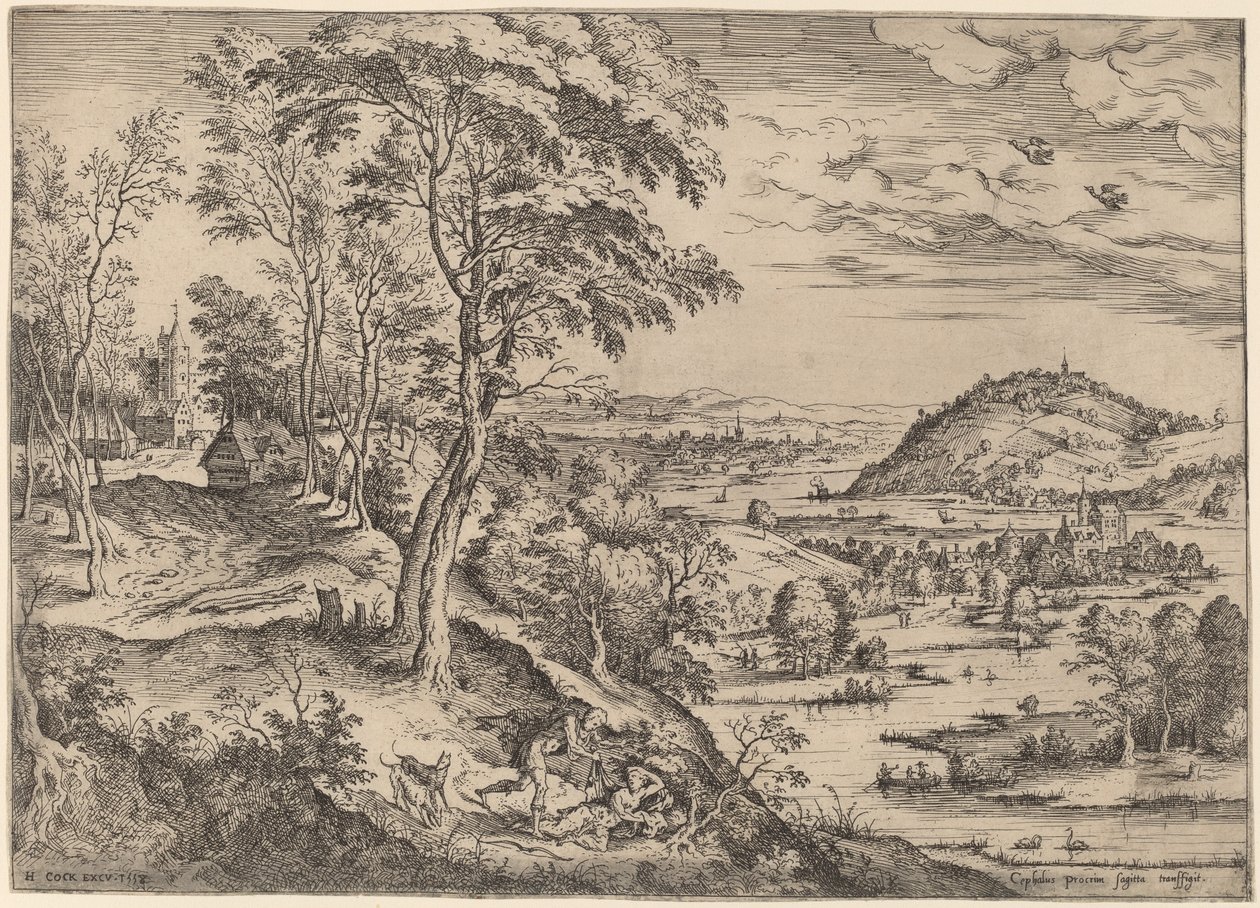 Céfalo y Procris de Hieronymus Cock