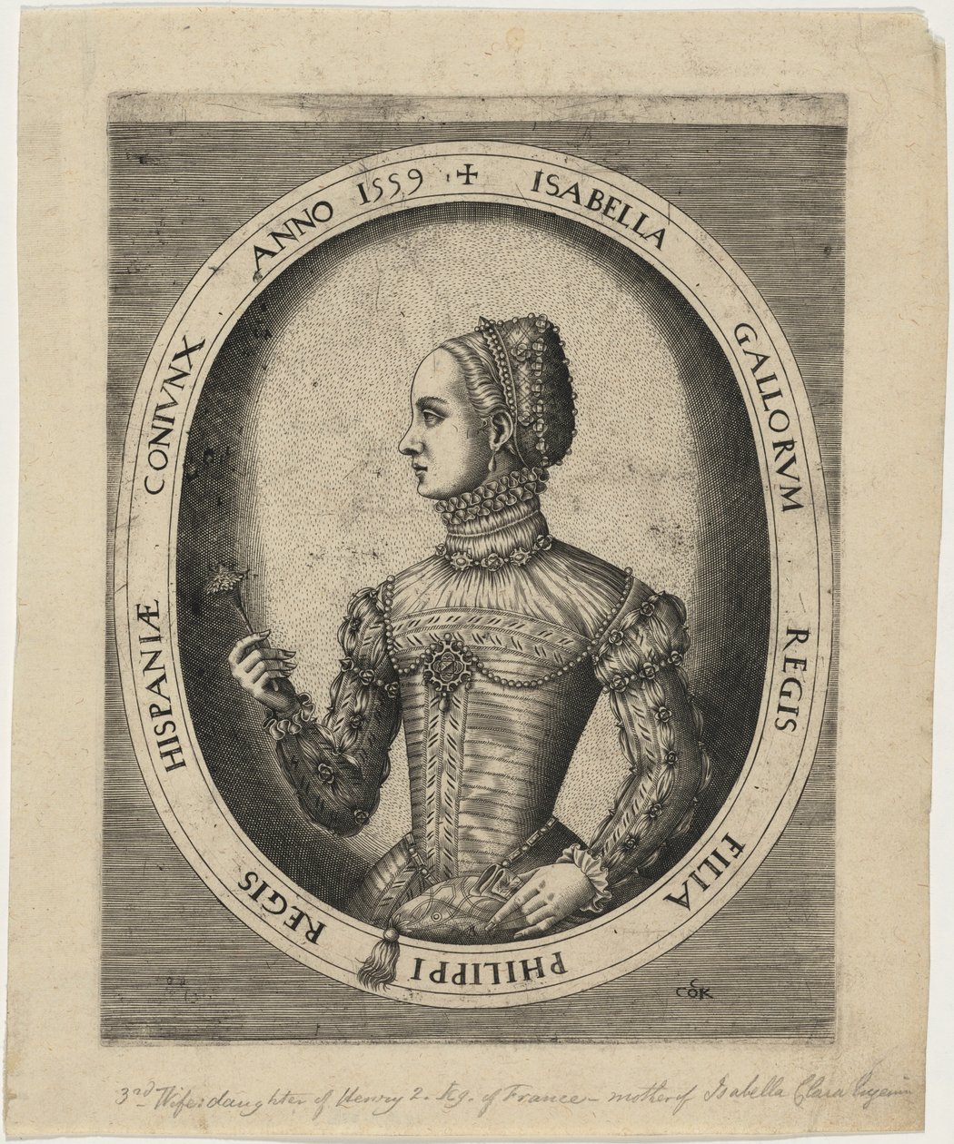 Isabel, tercera esposa de Felipe II de España de Hieronymus Cock