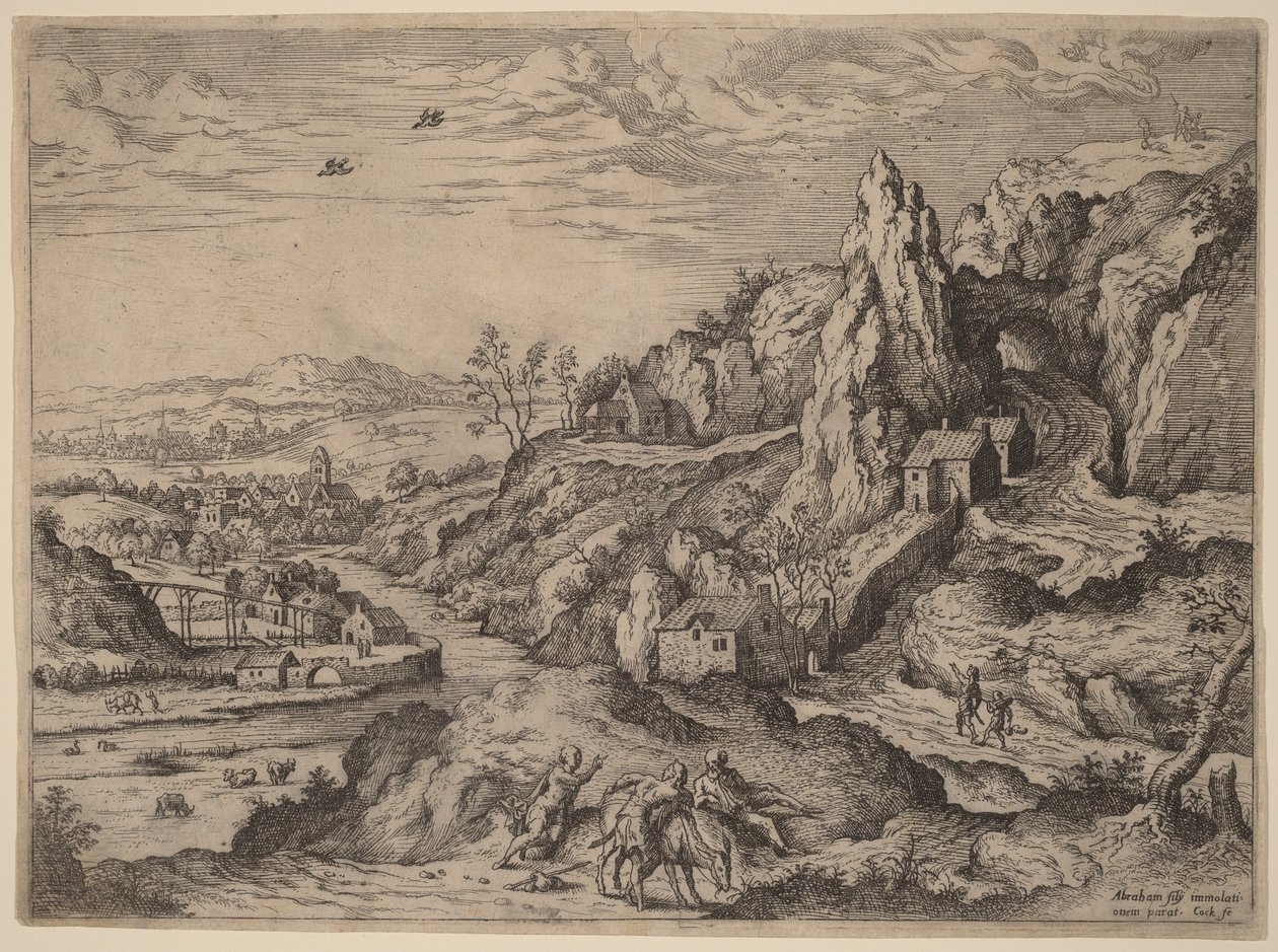 El sacrificio de Abraham de Hieronymus Cock
