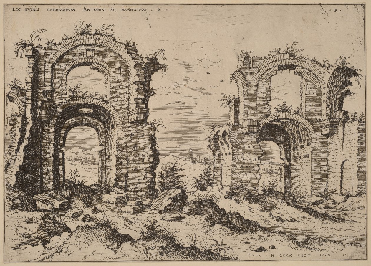 Segunda vista de las Termas de Diocleciano de Hieronymus Cock