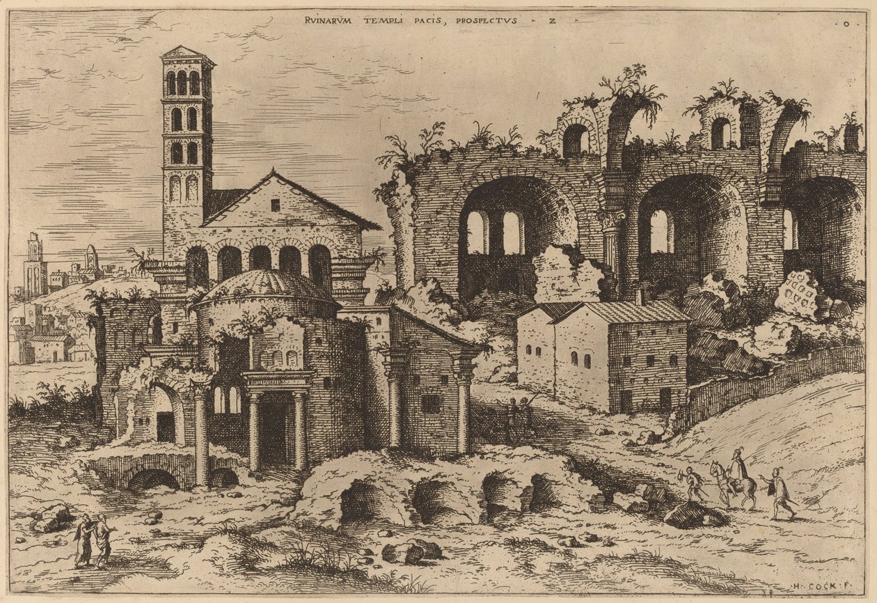 El Templo de Augusto y Faustina, el Templo de Divus Rómulo y la Basílica de Constantino de Hieronymus Cock