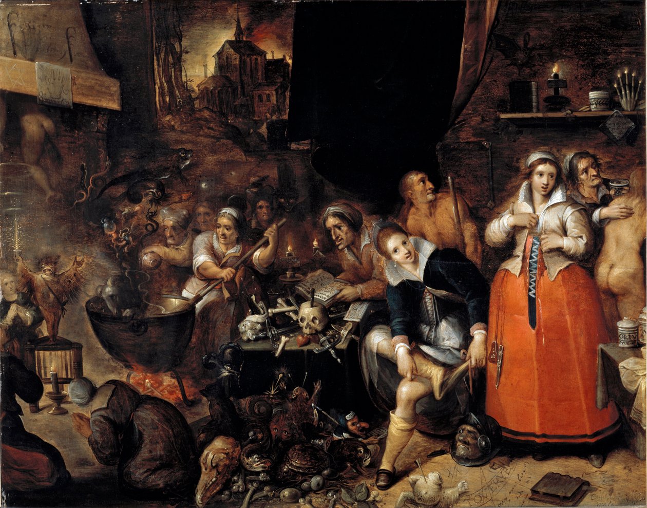 La cocina de las brujas de Hieronymus Francken