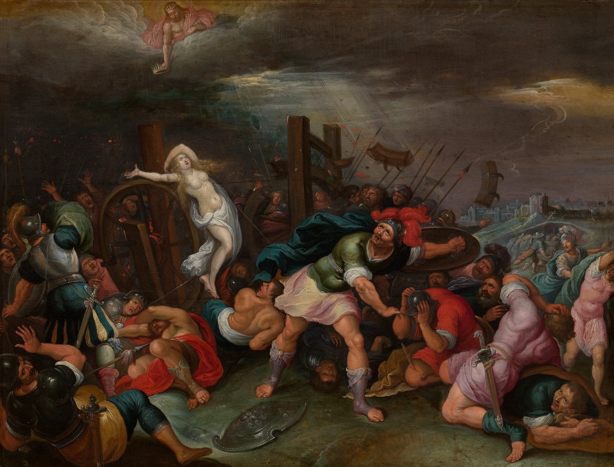 Martirio de Santa Catalina de Alejandría (óleo sobre tabla) de Hieronymus II Francken