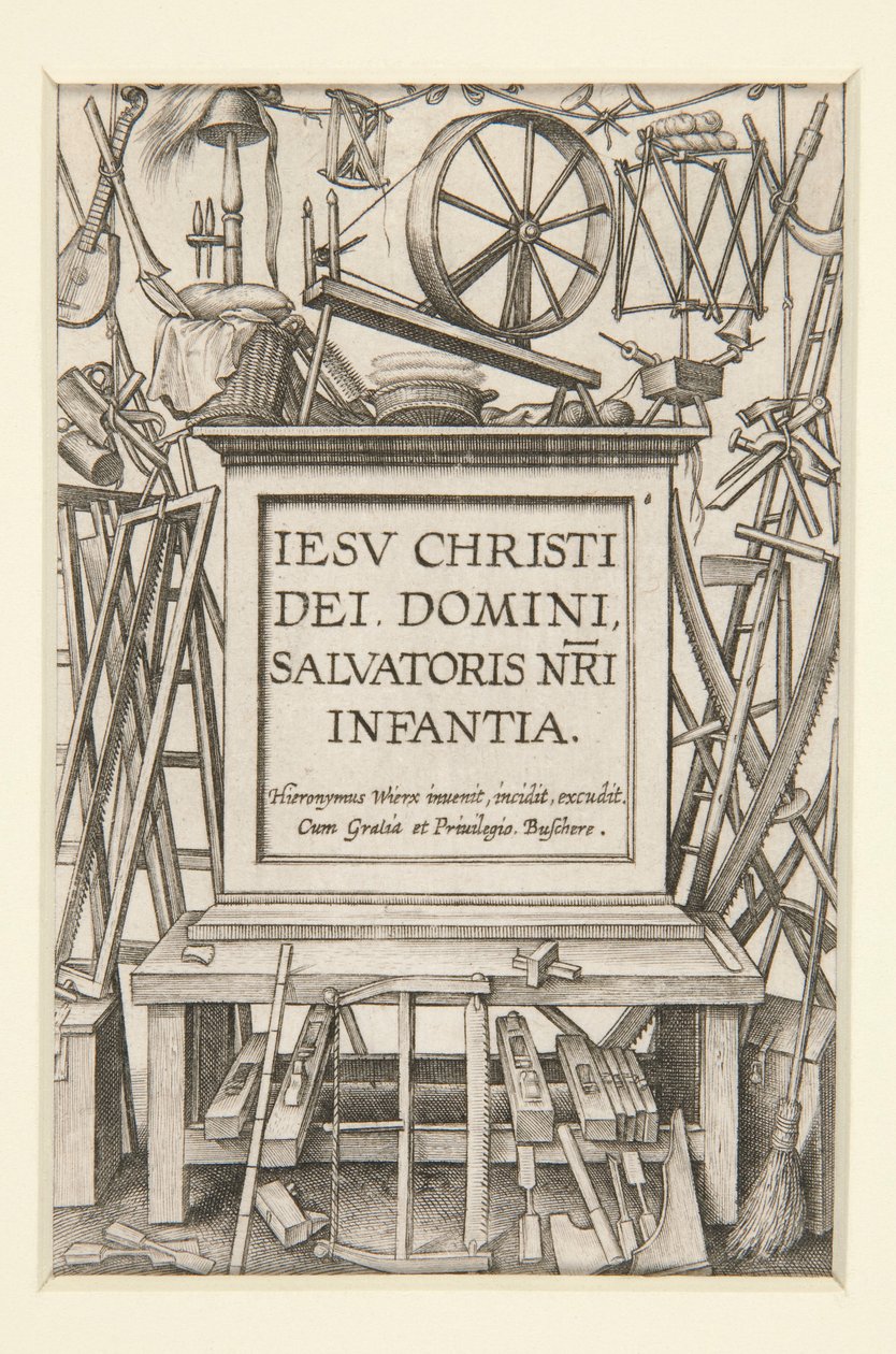 Página de título de La vida del infante de Hieronymus Wierix