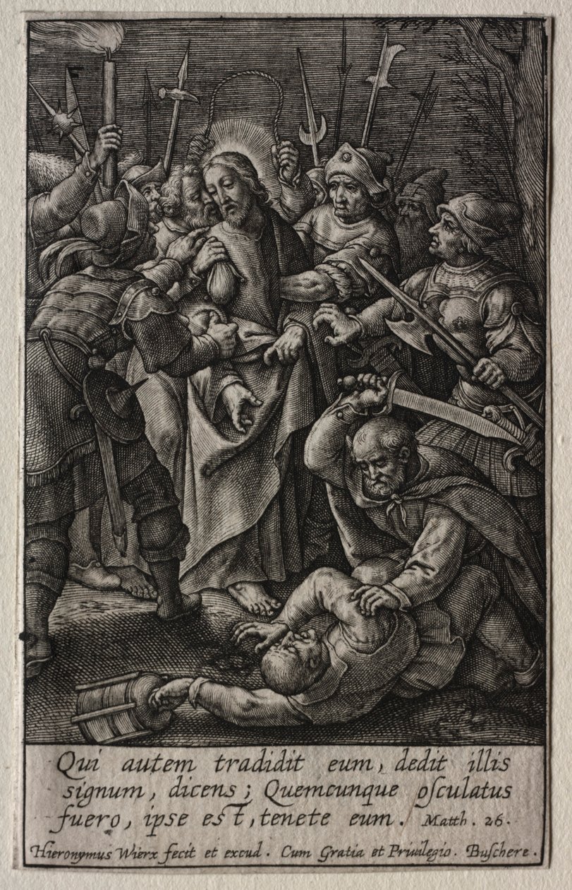 La Pasión: La traición de Cristo de Hieronymus or Jerome Wierix
