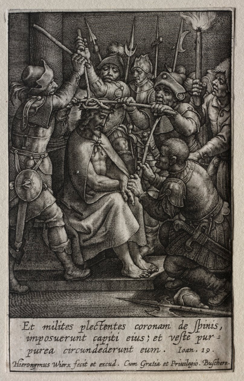 La Pasión: La coronación de espinas de Hieronymus or Jerome Wierix