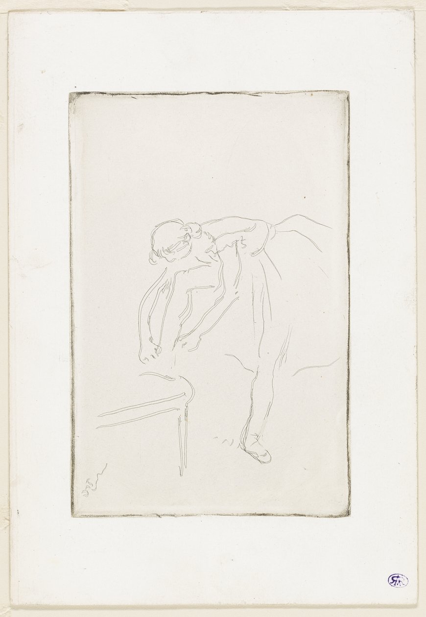 Bailarina poniéndose el zapato de Hilaire Germain Edgar Degas