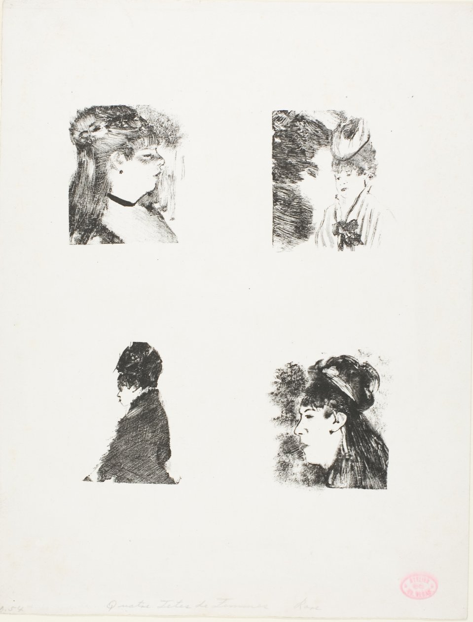 Cuatro cabezas de mujer de Hilaire Germain Edgar Degas