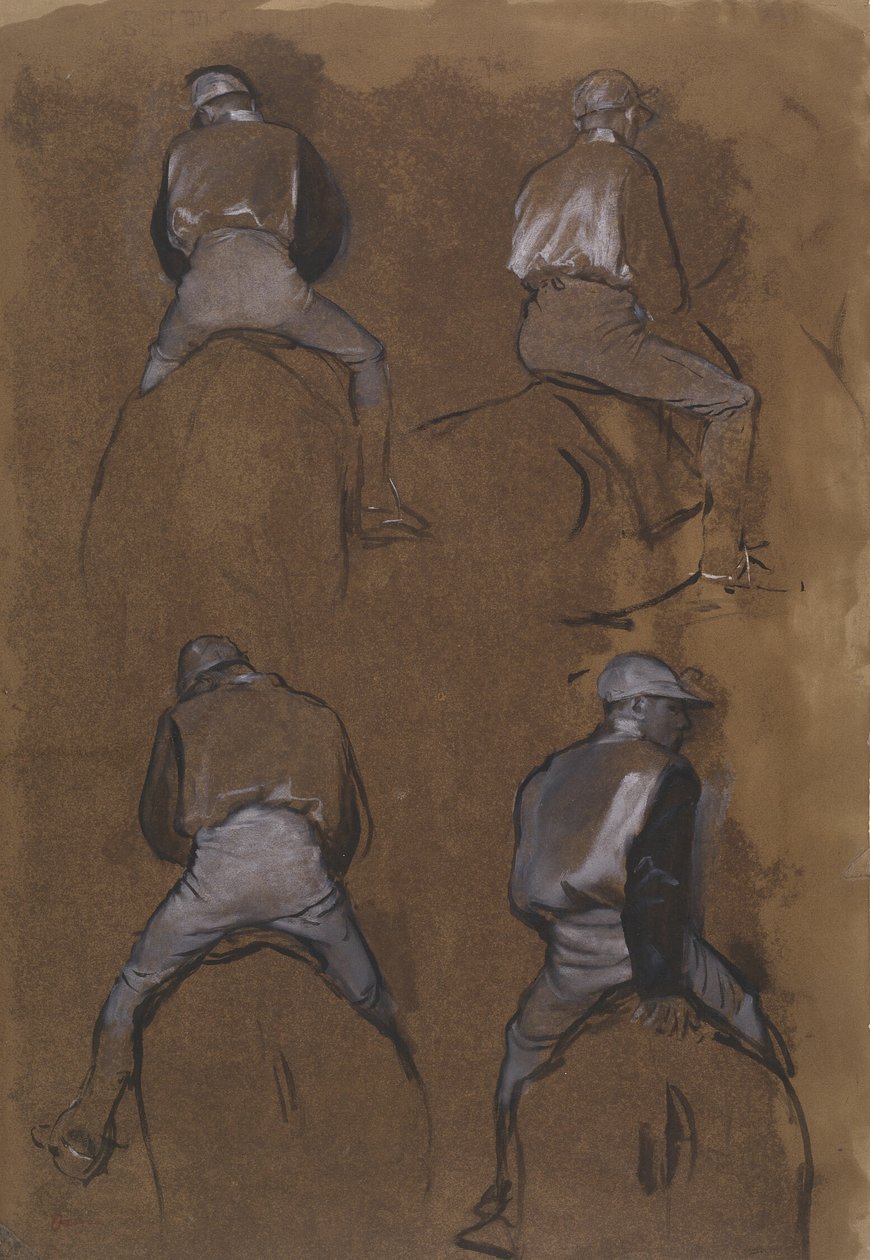 Cuatro estudios de un jinete de Hilaire Germain Edgar Degas