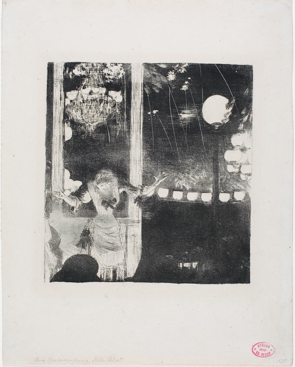 La señorita Bécat en el Café des Ambassadeurs de Hilaire Germain Edgar Degas
