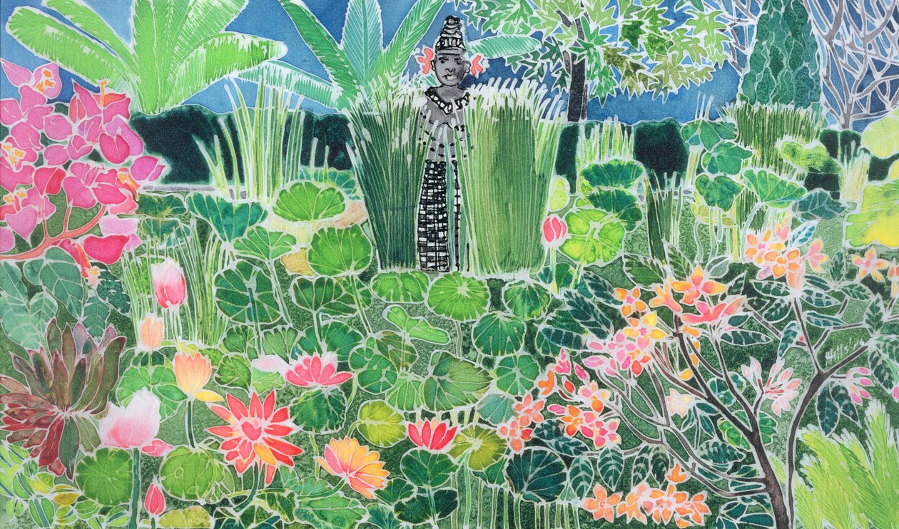Estanque de lotos, Ubud, Bali, 1997 de Hilary Simon