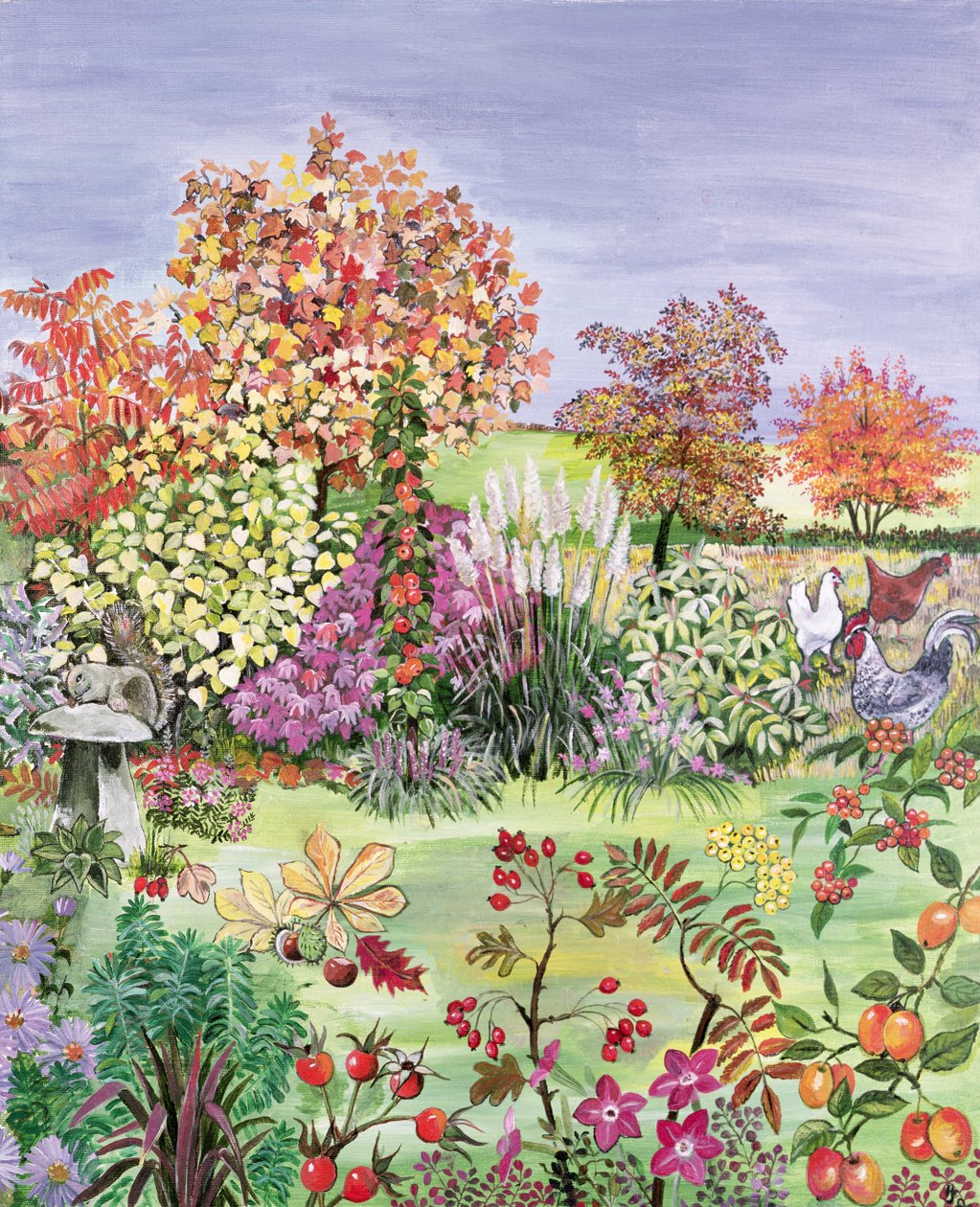 Otoño de Las Cuatro Estaciones (una de un conjunto de cuatro) de Hilary Jones
