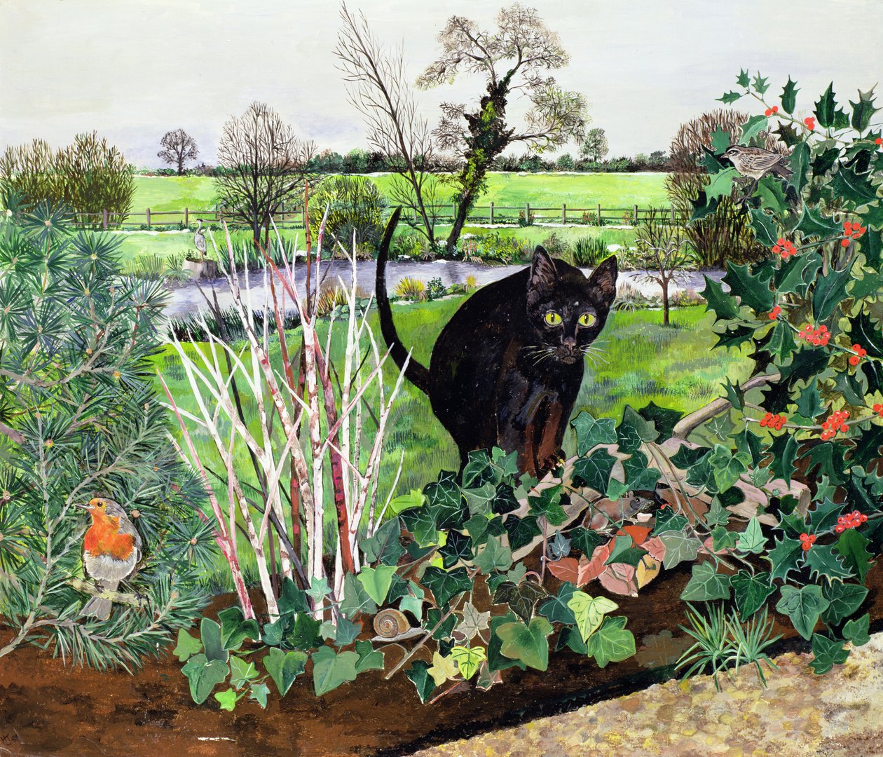 Gato de invierno de Hilary Jones