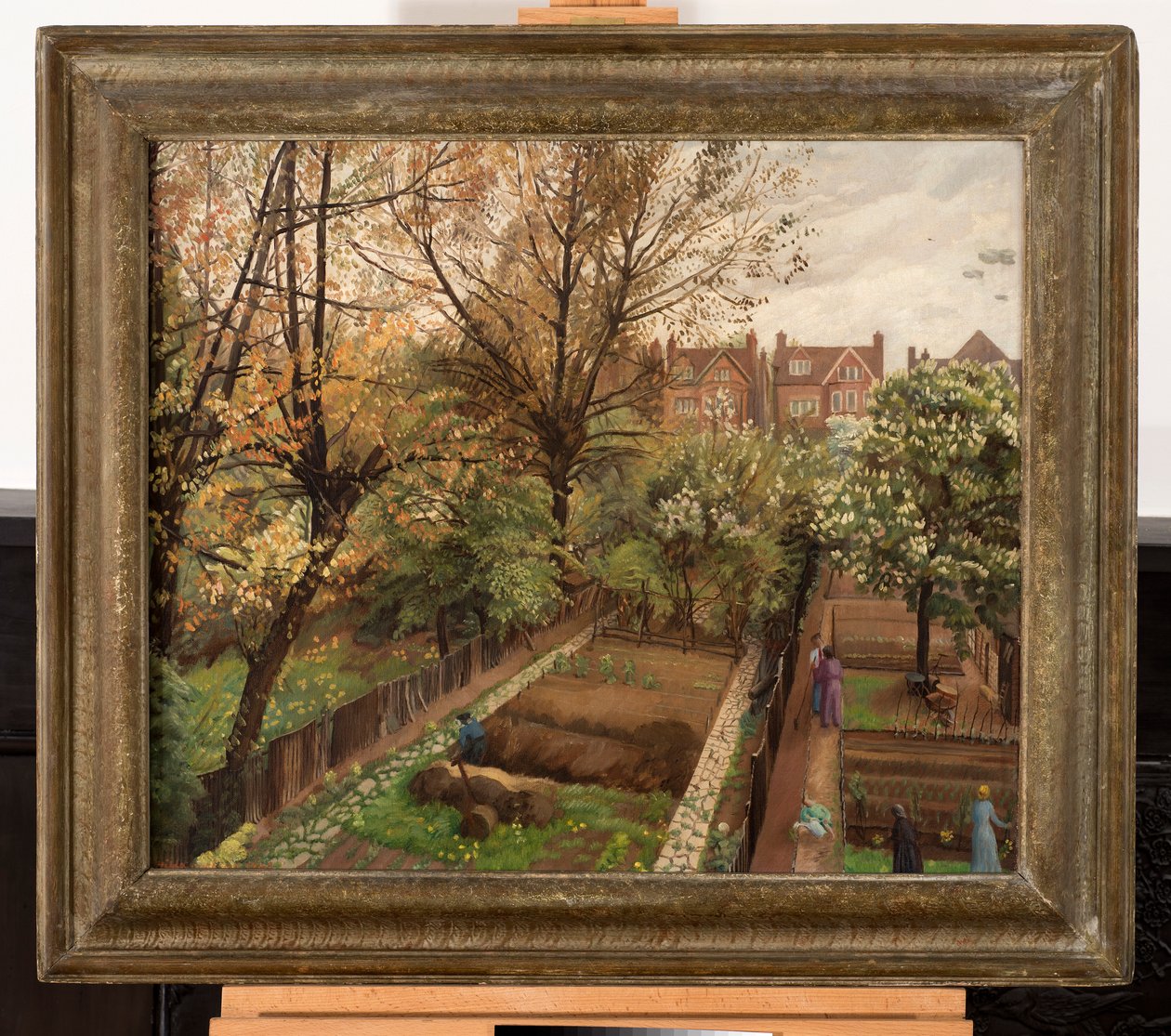 Wartime Garden, Finchley Road, Hampstead (óleo sobre lienzo) de Hilda Carline