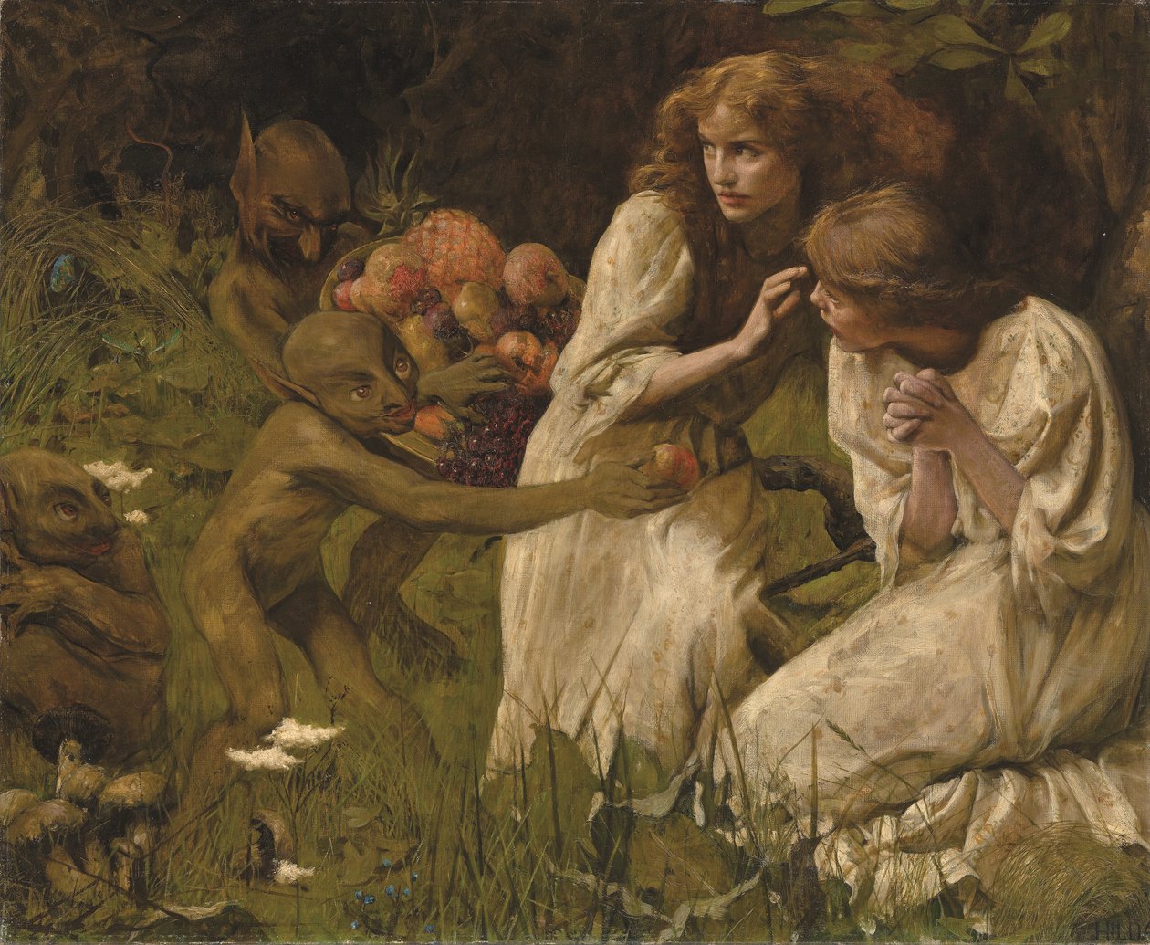 El mercado de los duendes (óleo sobre lienzo) de Hilda Koe
