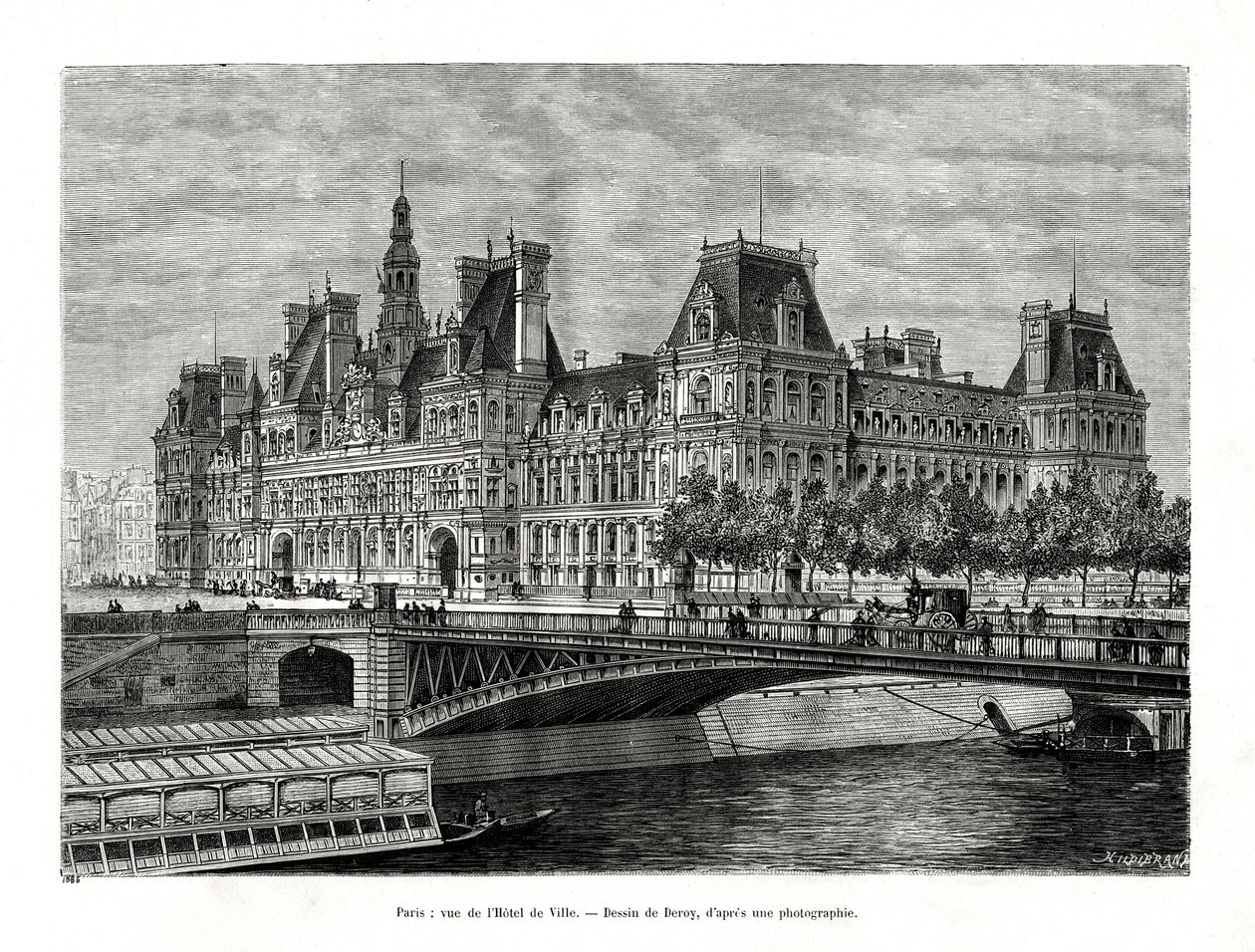 Hotel de Ville, París, Francia, 1886 de Hildibrand