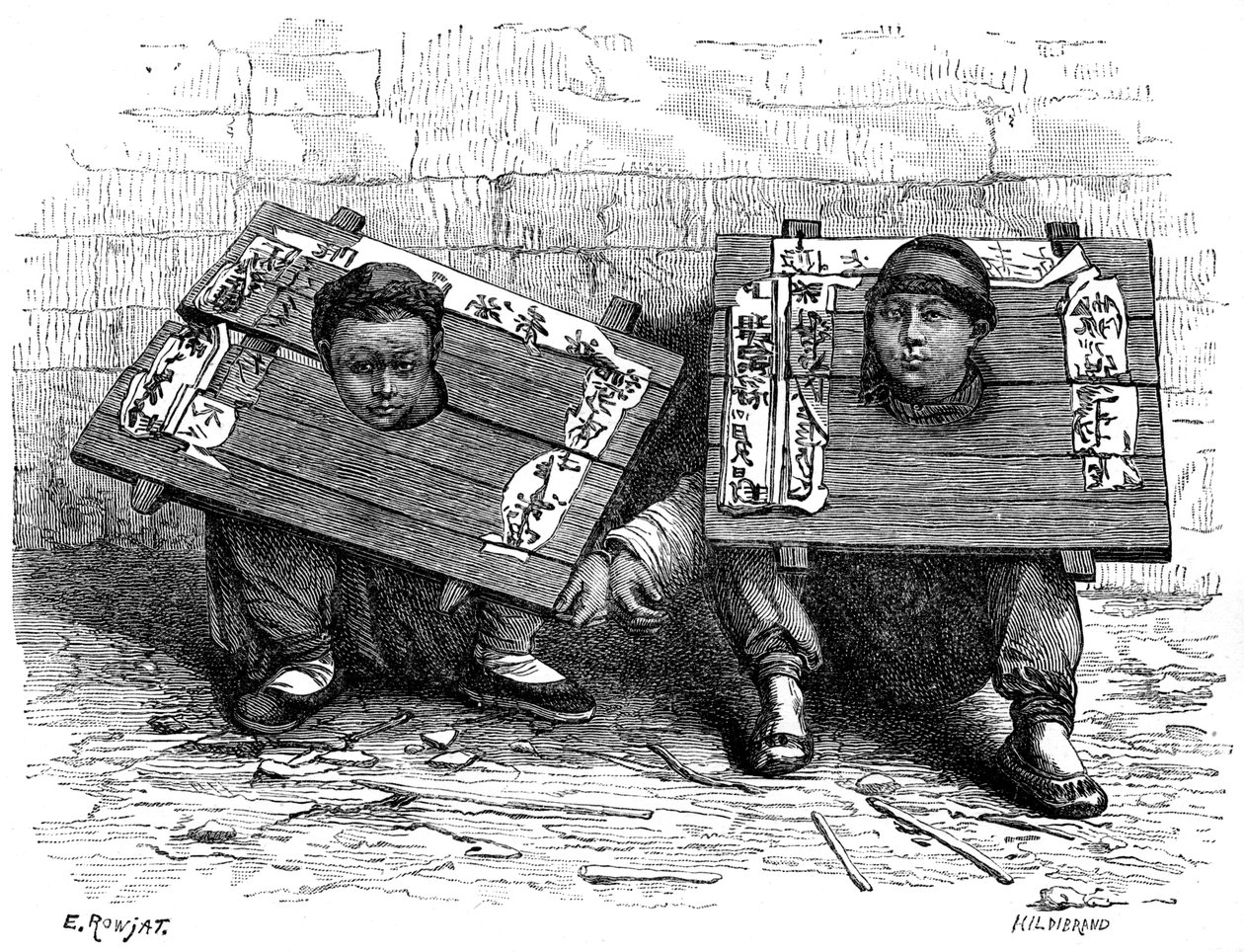El cepo en Japón antes de la revolución, 1895 de Hildibrand