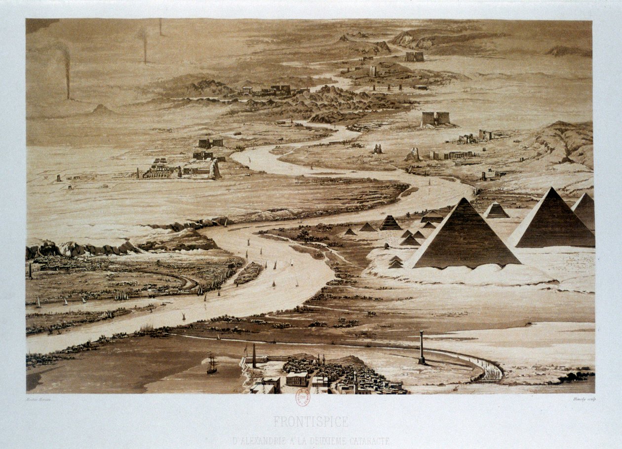 De Alejandría a la Segunda Catarata, Egipto, 1841 de Himely