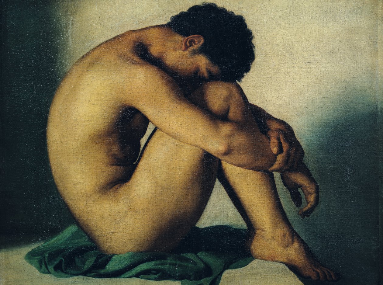 Estudio de un joven desnudo de Hippolyte Flandrin