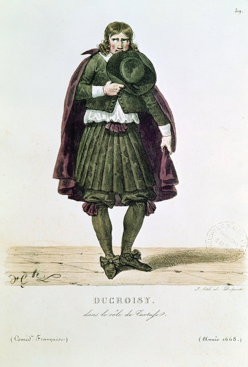 Ducroisy en el papel principal de Tartufo en 1668, de 