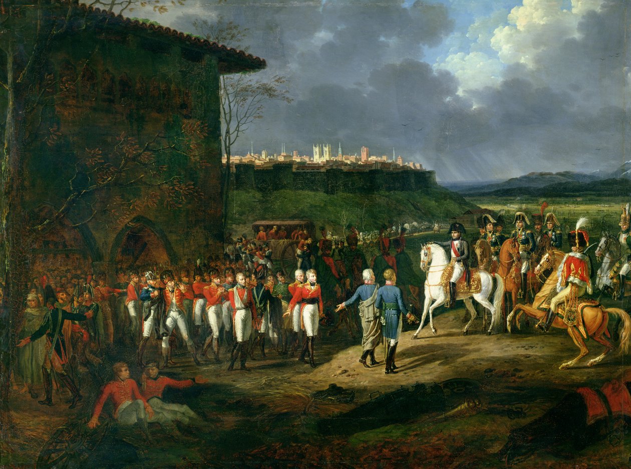 Los prisioneros ingleses en Astorga siendo presentados a Napoleón Bonaparte (1769-1821) en 1809, 1810 de Hippolyte Lecomte