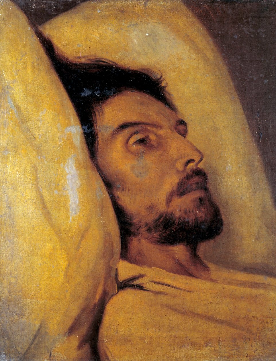 Retrato del periodista Armand Carrel en su lecho de muerte de Hippolyte Delaroche