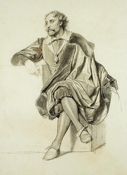 Estudio para el retrato de Peter Paul Rubens (1577-1640) de Paul Delaroche