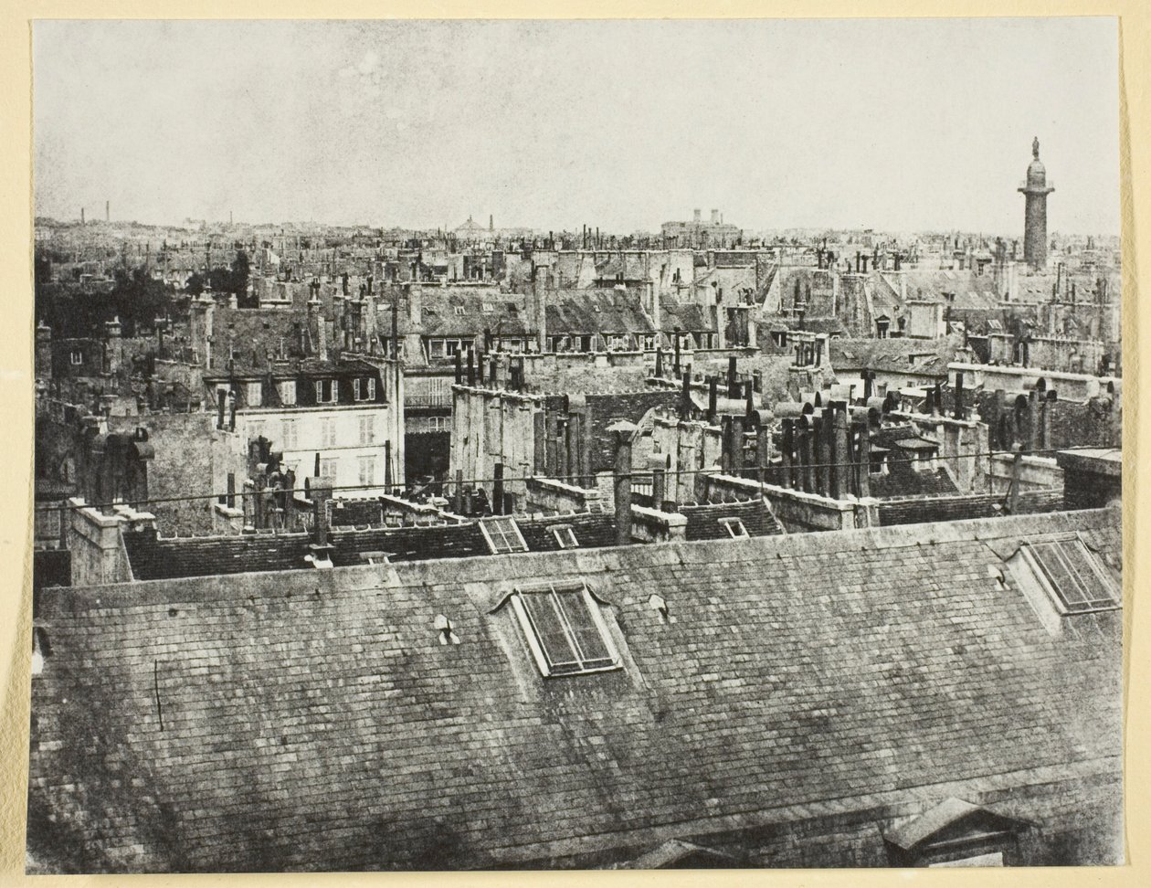 Los Tejados de París (¿Vista de la calle Castiglione?) de Hippolyte Bayard